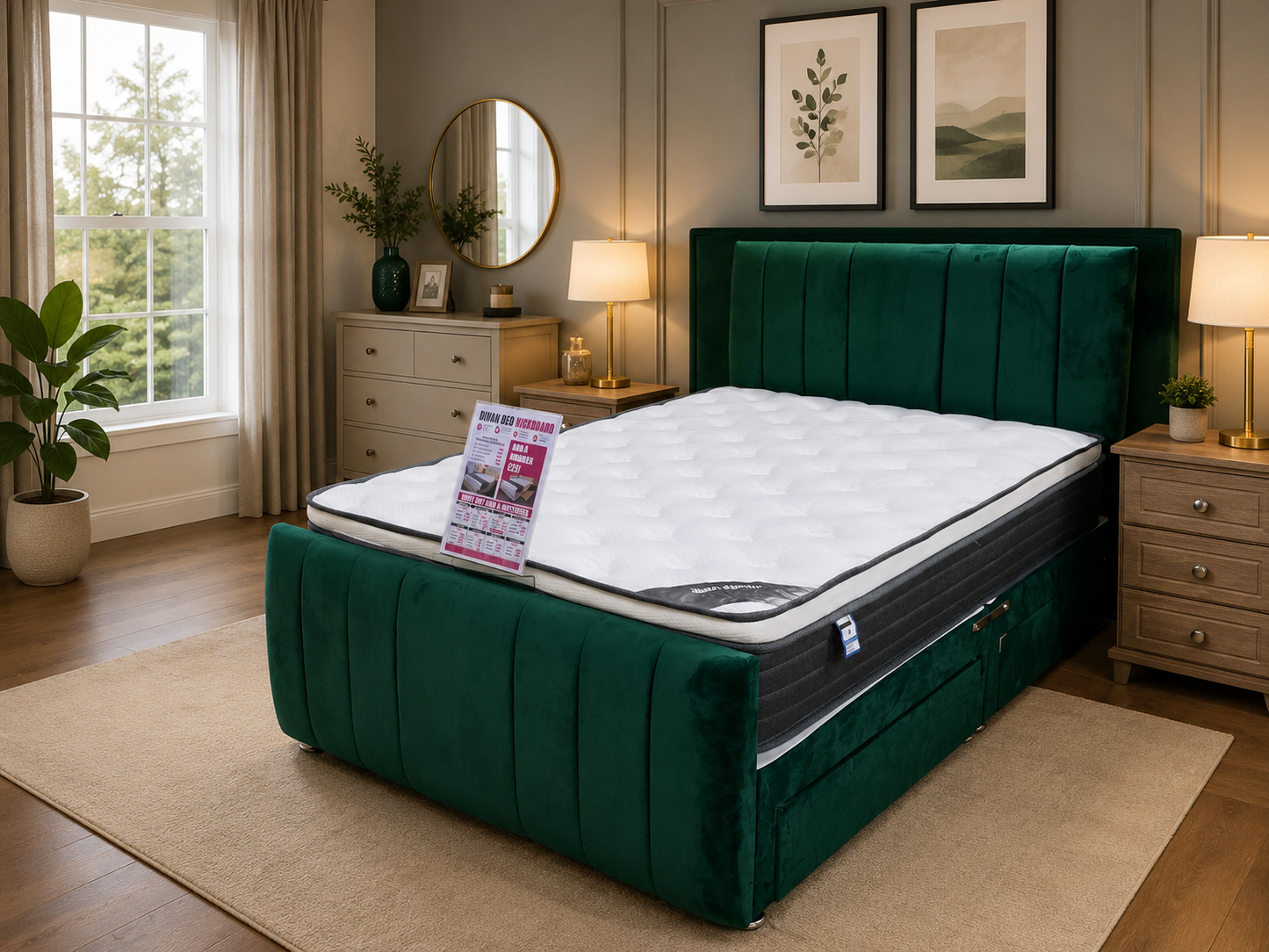 Divan Bed With Kickboard & London Headboard