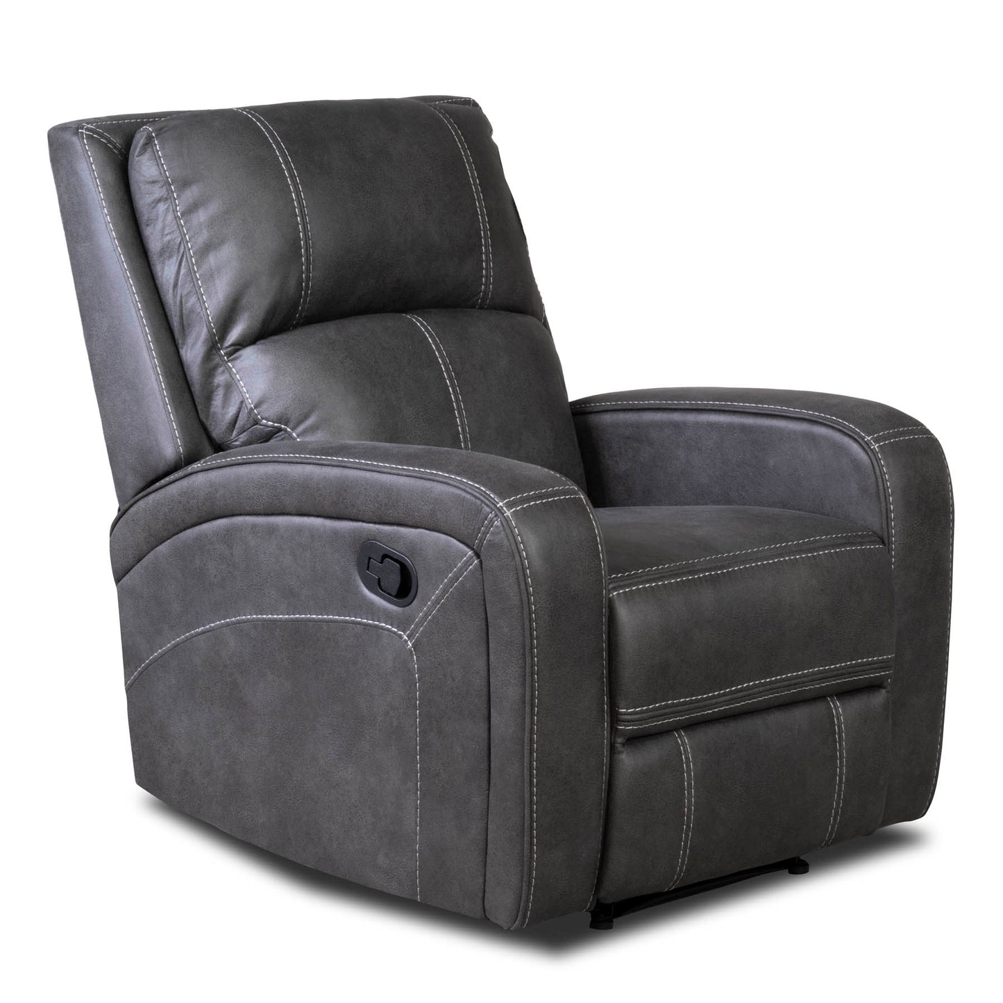 Galway Recliner Sofas - Gunmetal Grey Fabric