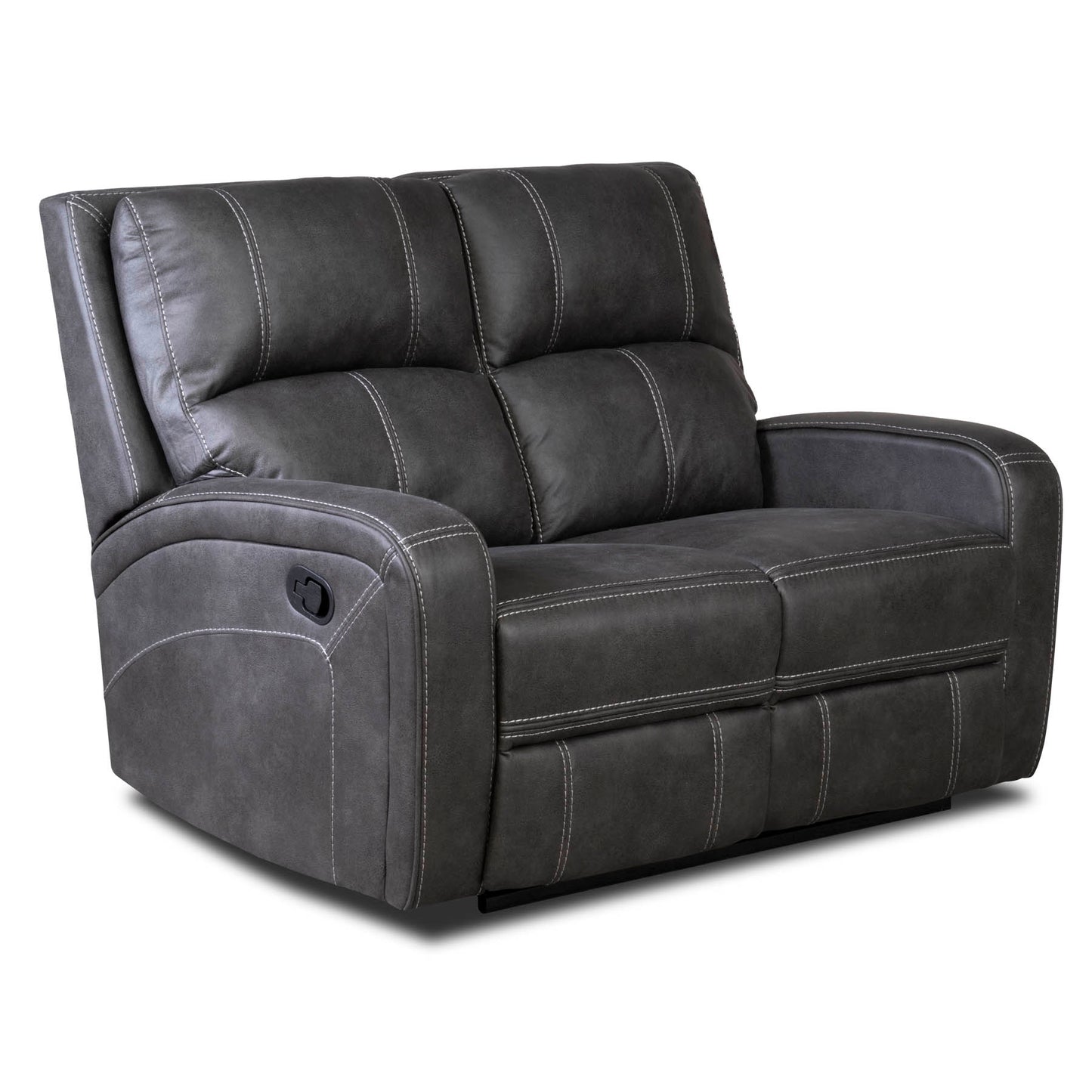 Galway Recliner Sofas - Gunmetal Grey Fabric