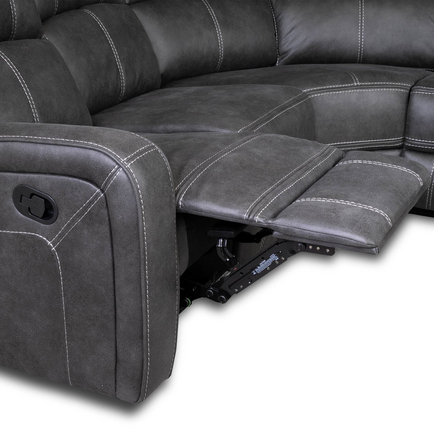 Galway Recliner Corner Sofas - Gunmetal Grey Fabric