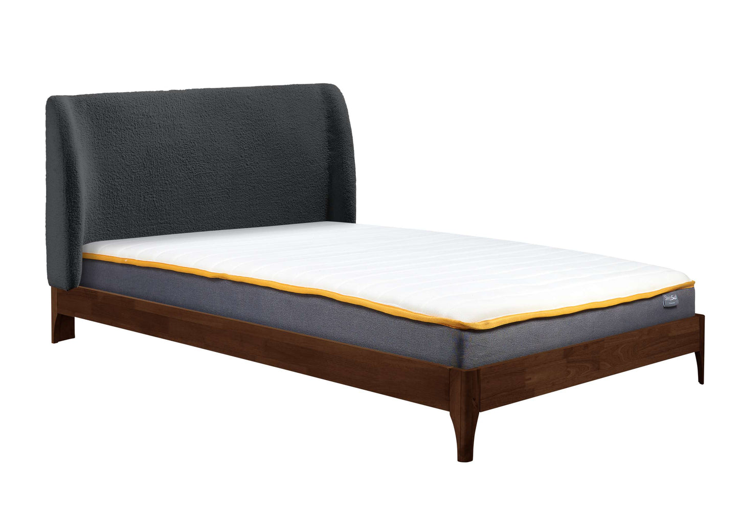 Halfden Grey Fabric Bed