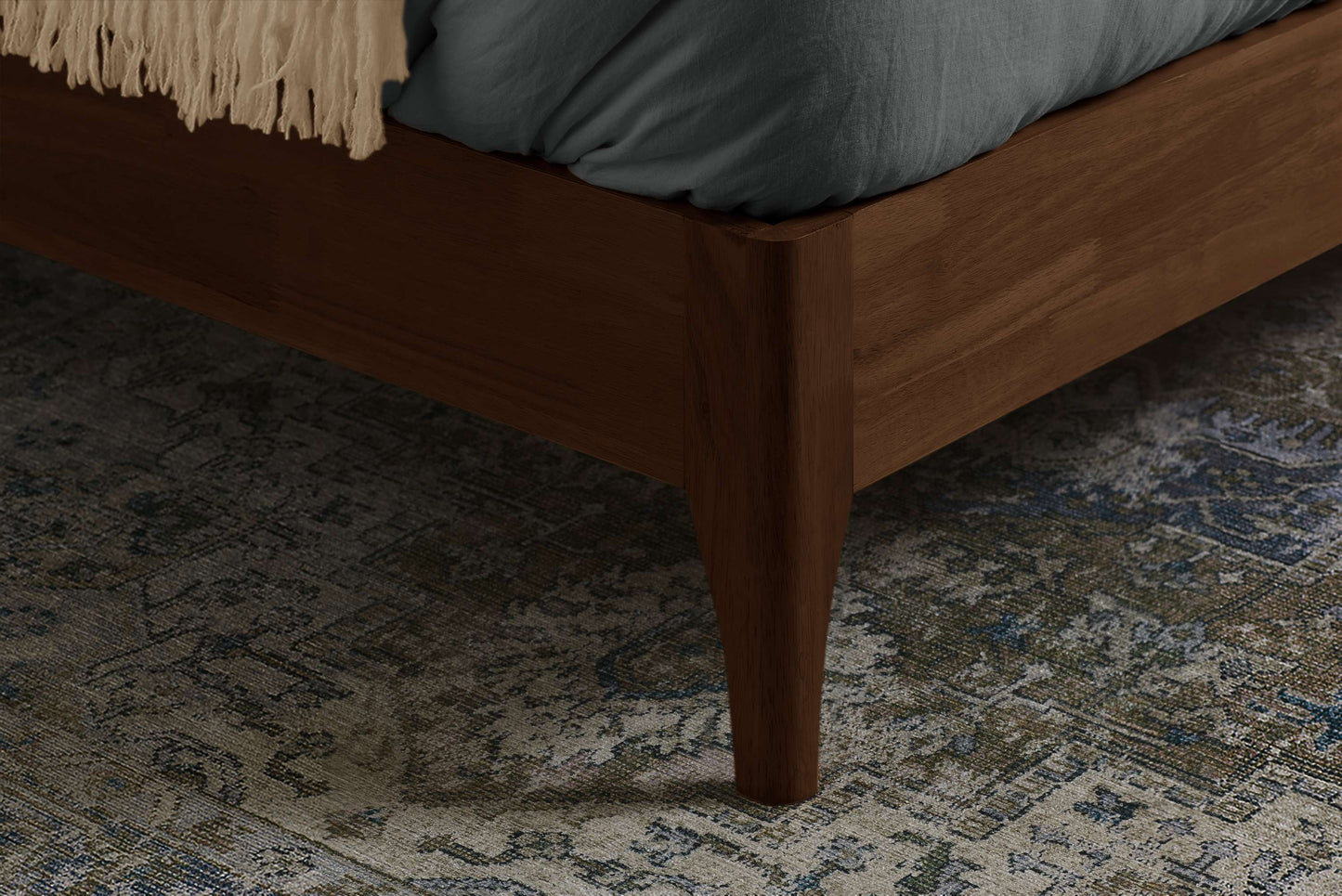 Halfden Grey Fabric Bed