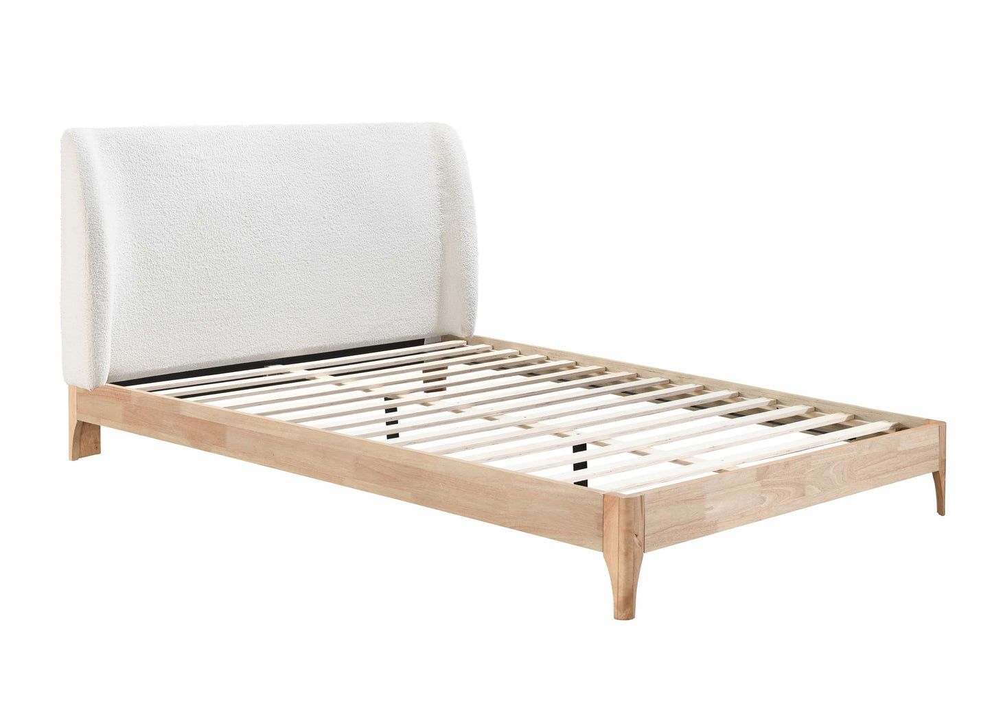 Halfden White Fabric Bed