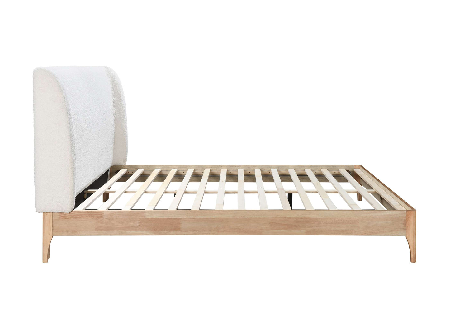 Halfden White Fabric Bed