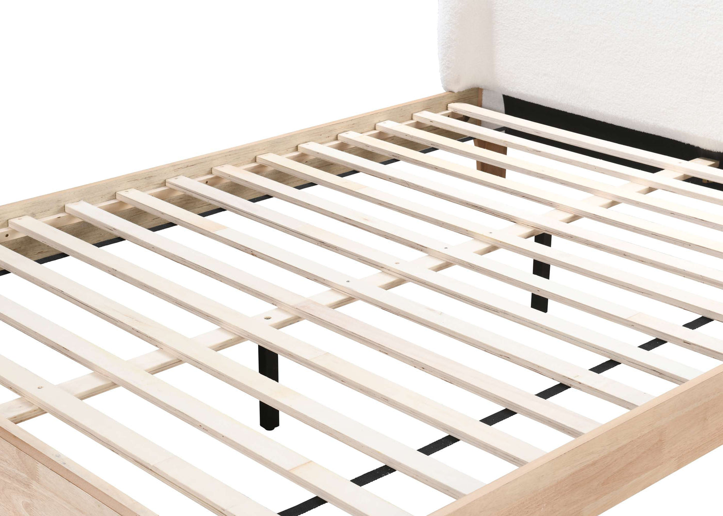 Halfden White Fabric Bed