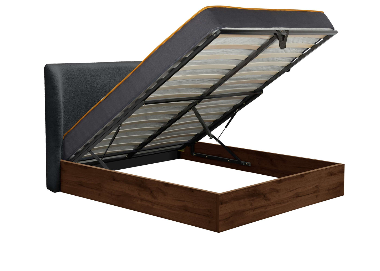 Halfden Grey Ottoman Storage Bed