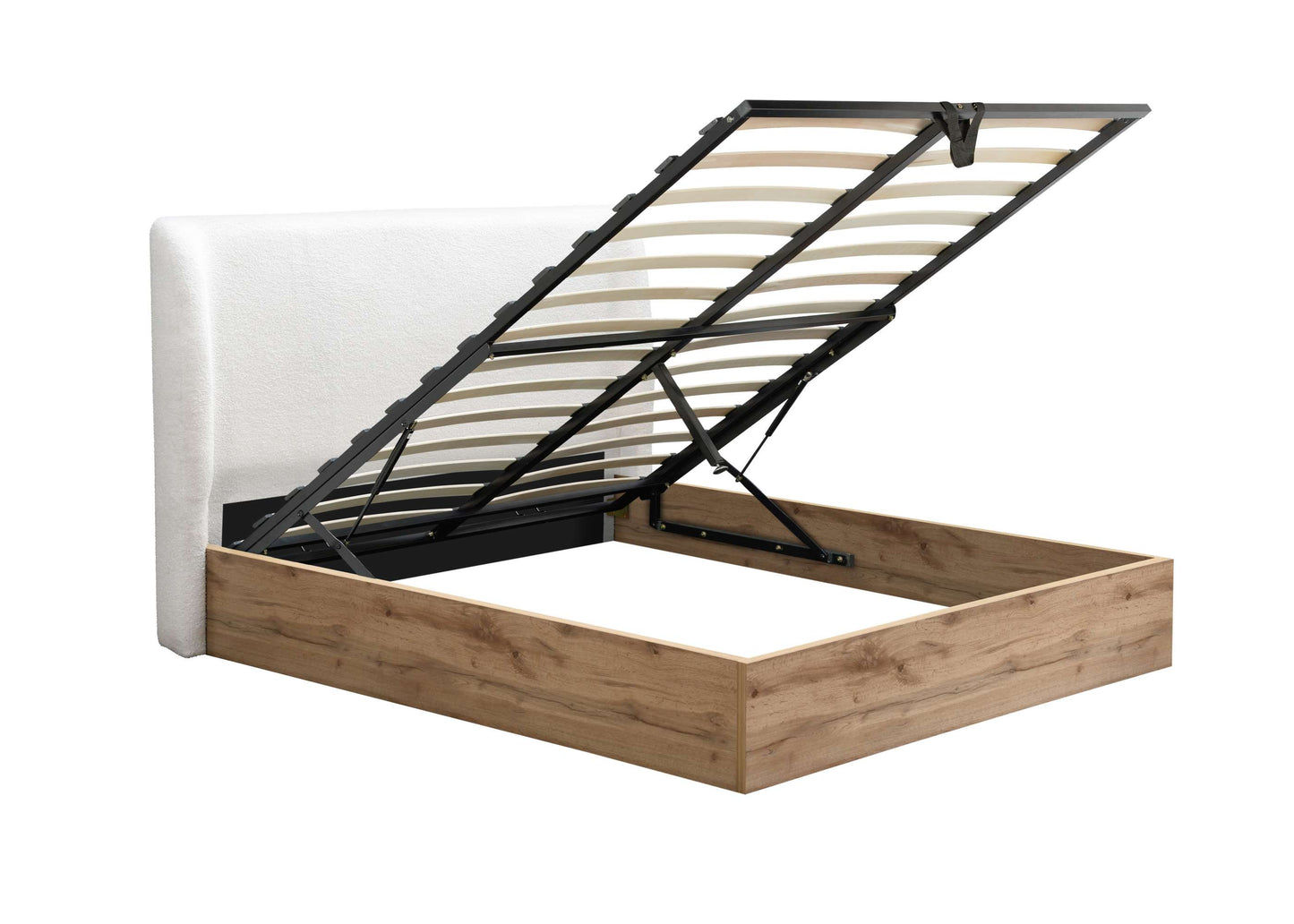 Halfden White Ottoman Storage Bed