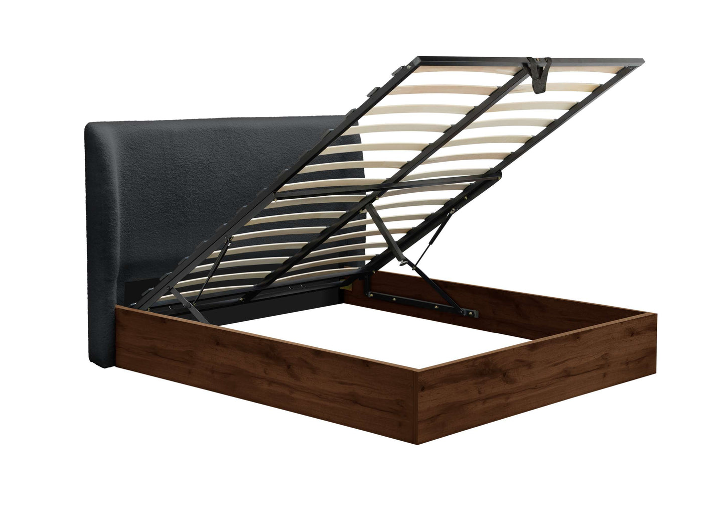 Halfden Grey Ottoman Storage Bed