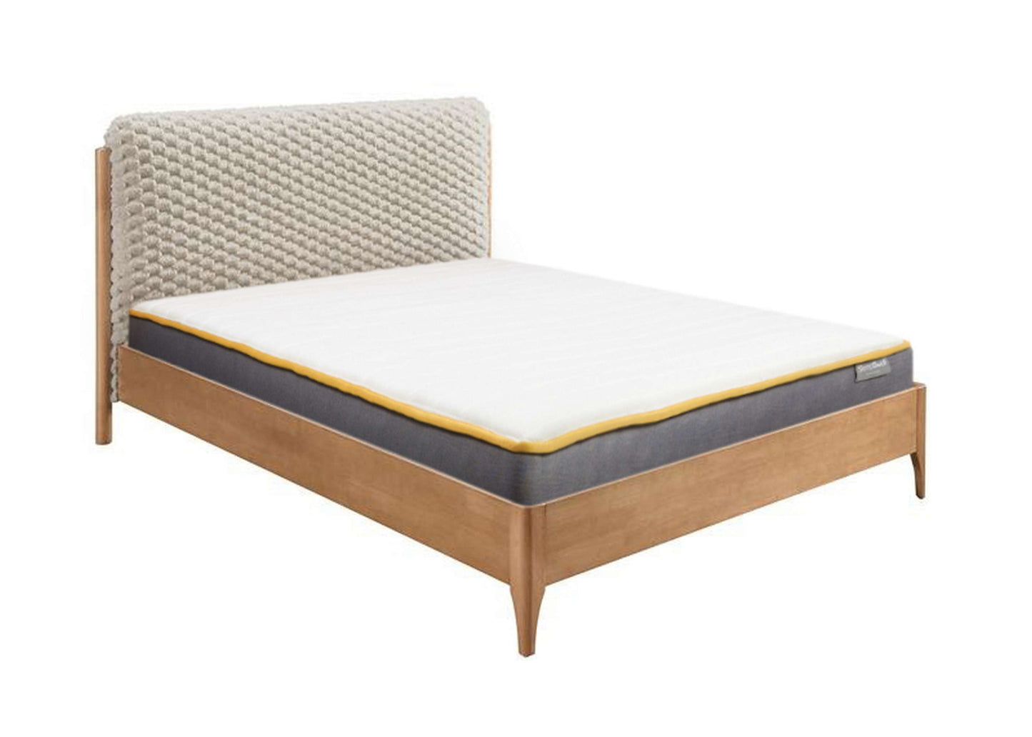 Hatti Faux Fur Wooden Bed