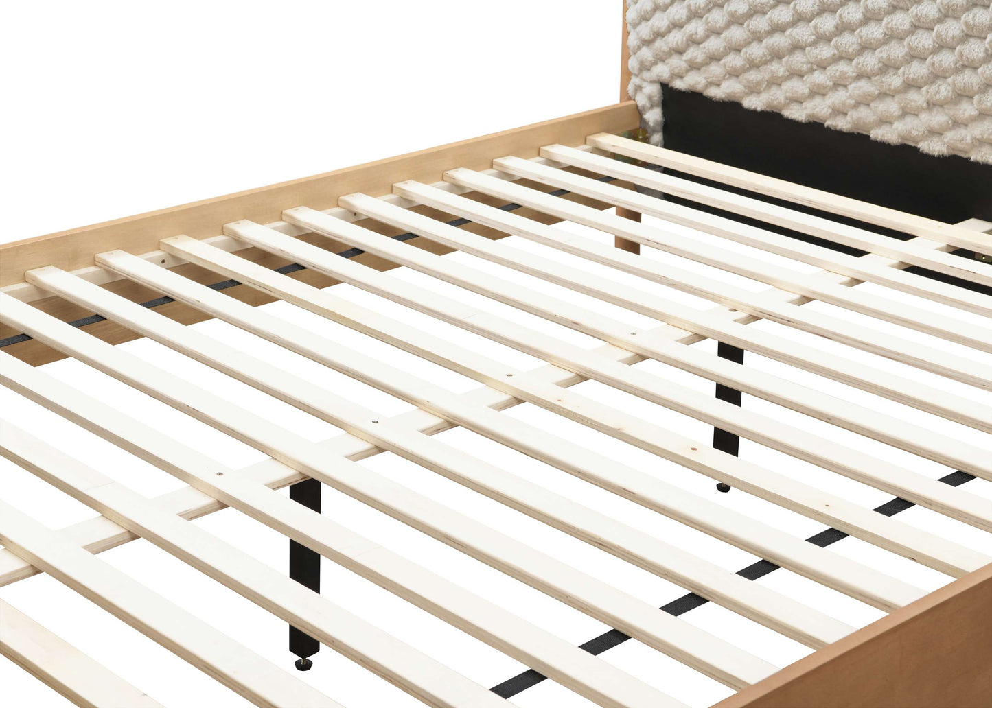 Hatti Faux Fur Wooden Bed