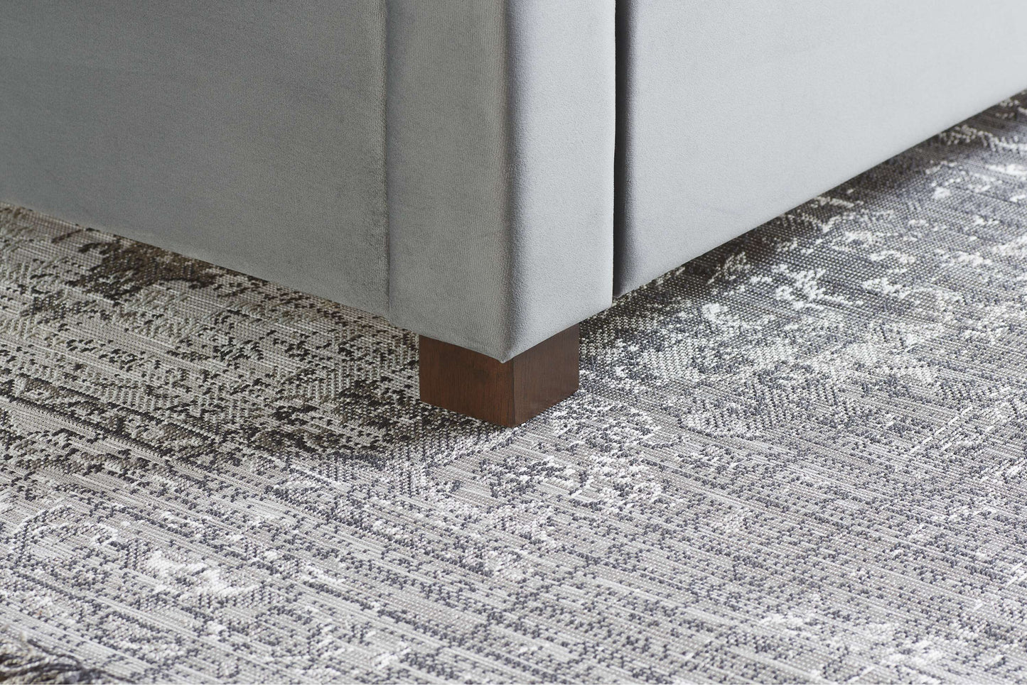 Hope Grey Fabric Bed With Storage Drawers