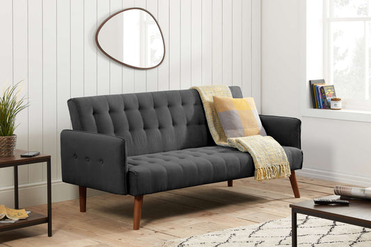 Hudson Charcoal Fabric Sofa Bed