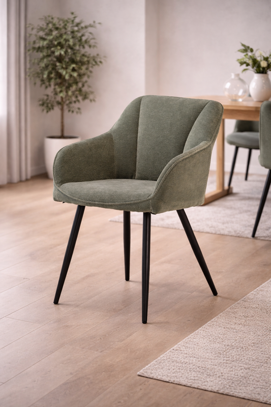 Eden Mint Green Fabric Dining Chair