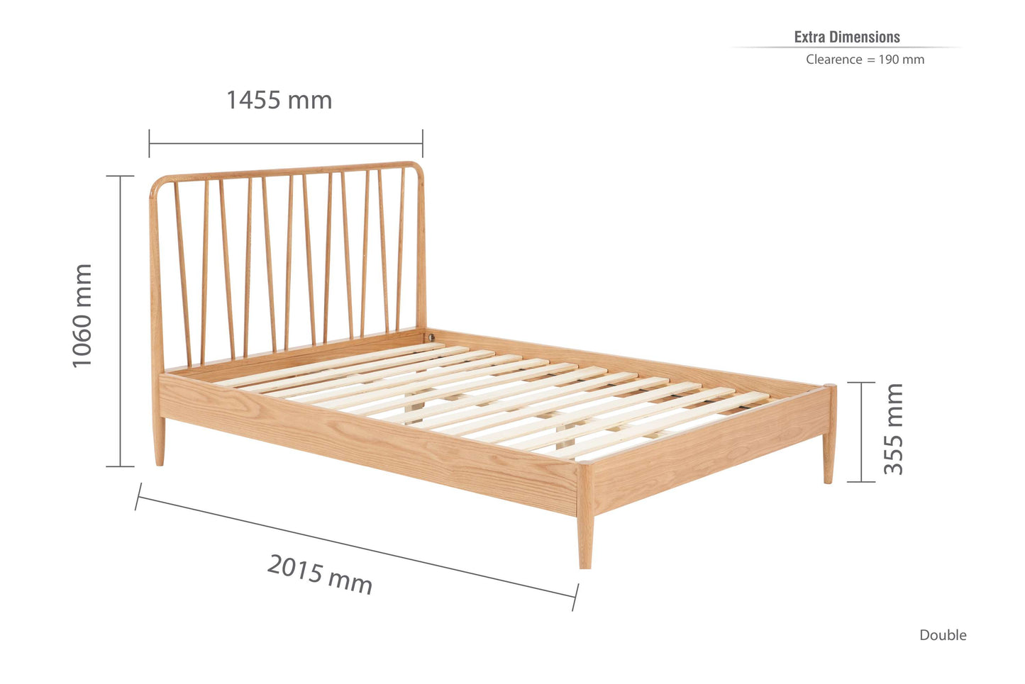 Jesper Oak Wooden Bed