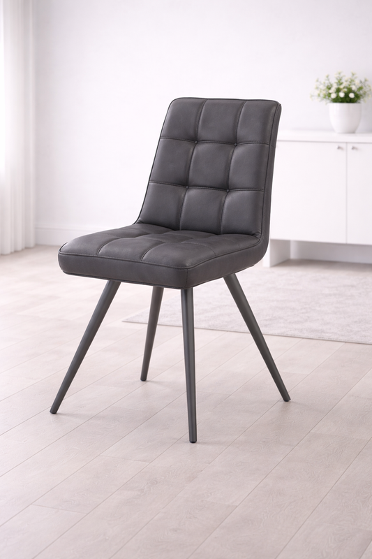 Hudson Faux Leather/Fabric Dining Chair