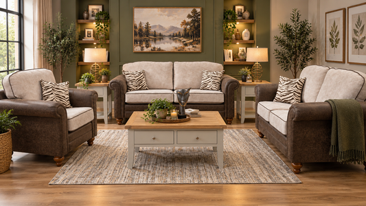 Kensington Fabric 3+2+1 Seater Sofa - Handmade Locally