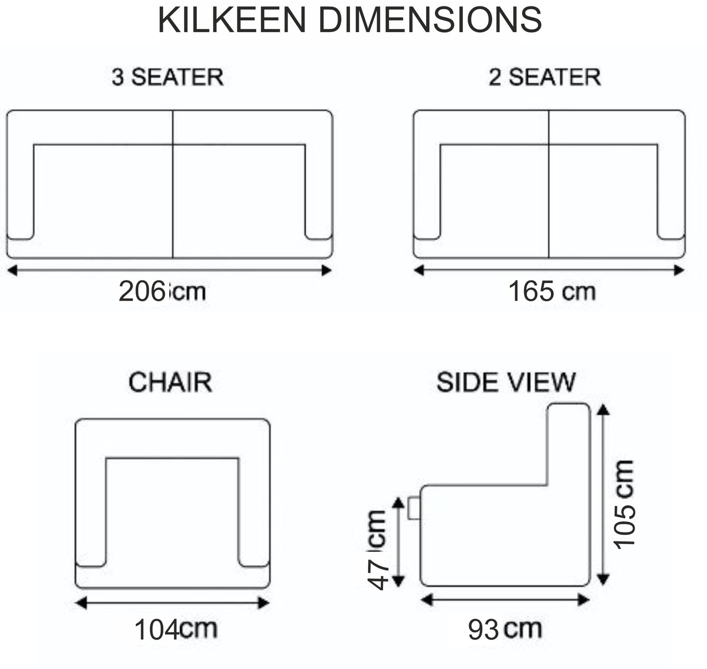 Kilkeen Recliner Sofas - Grey Brown Air Leather