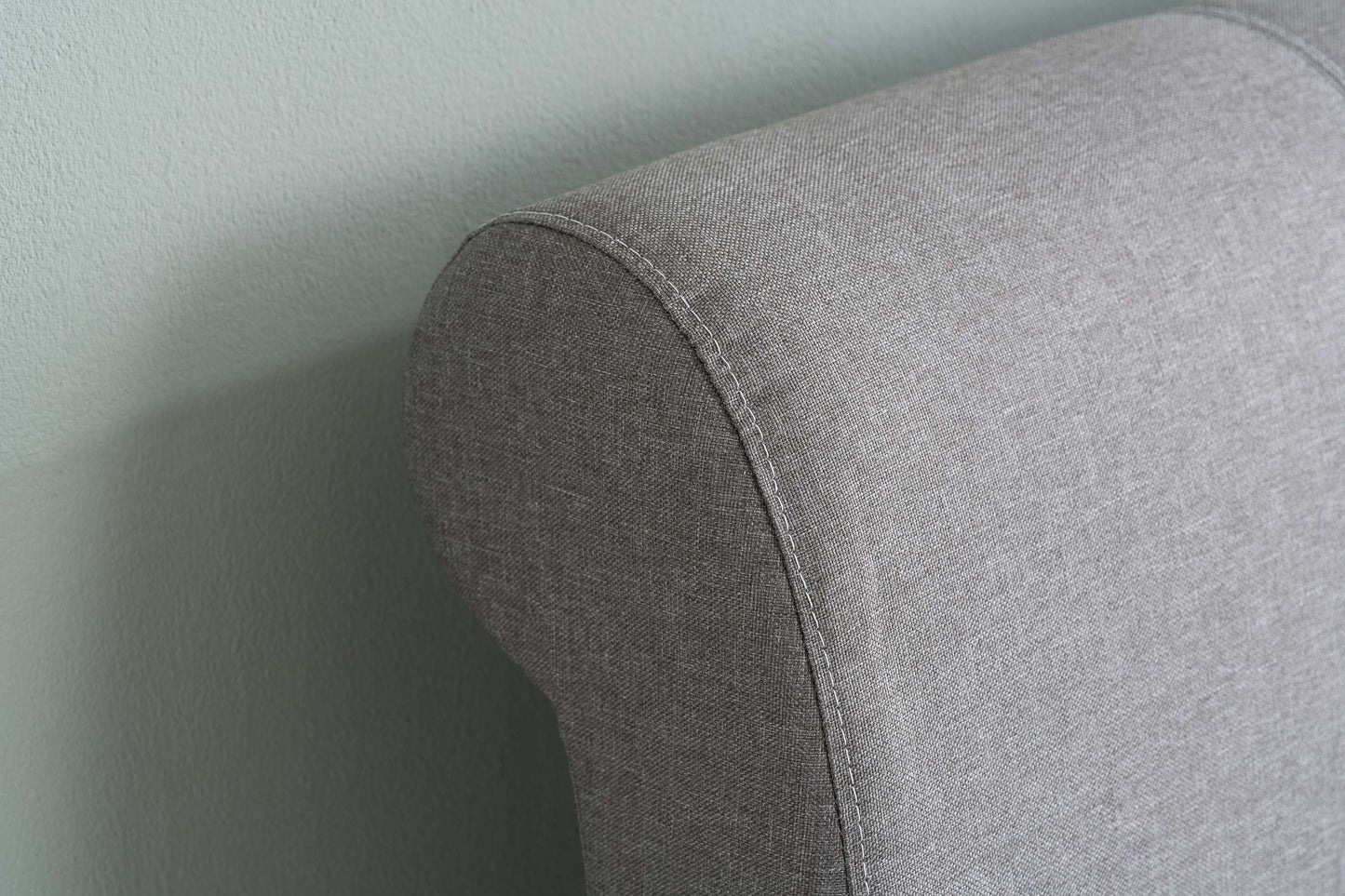 Lancaster Grey Fabric Sleigh Bed