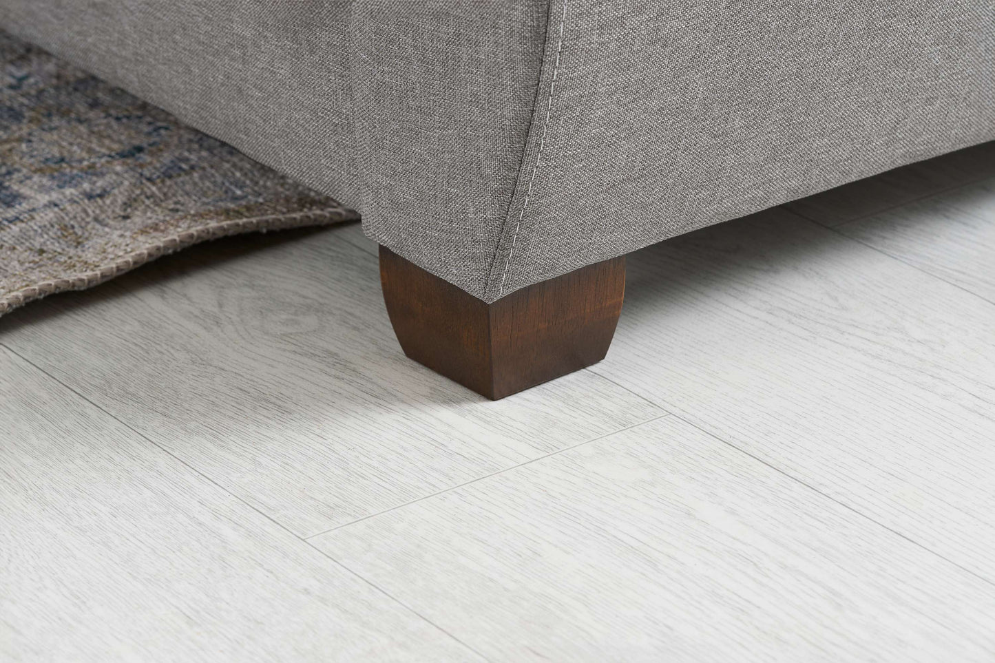 Lancaster Grey Fabric Sleigh Bed