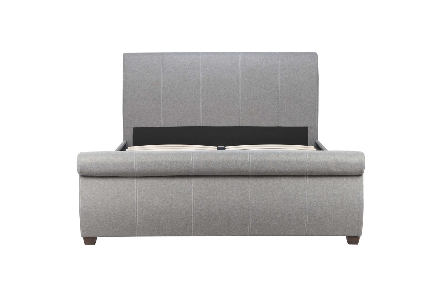 Lancaster Grey Fabric Sleigh Bed