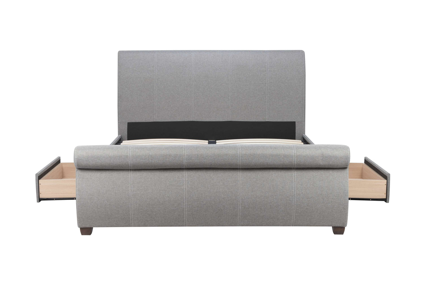 Lancaster Grey Fabric Sleigh Bed