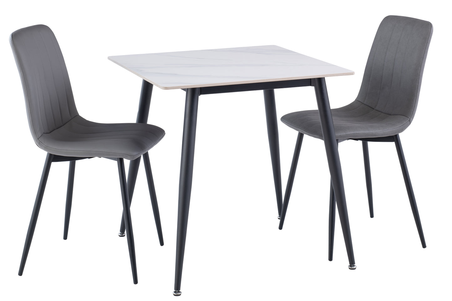 Alba 0.75m Square Snow White Dining Table