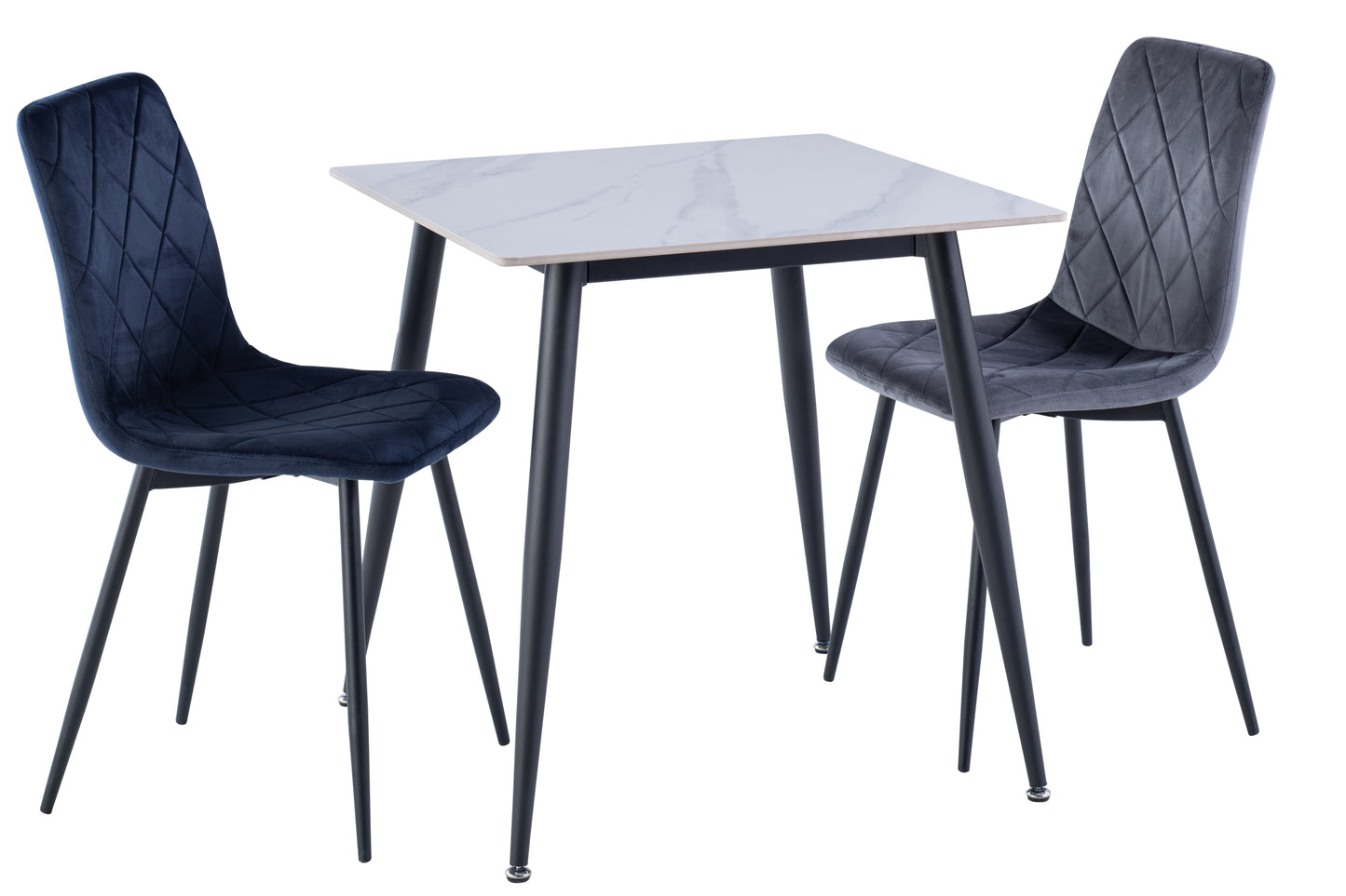 Alba 0.75m Square Snow White Dining Table