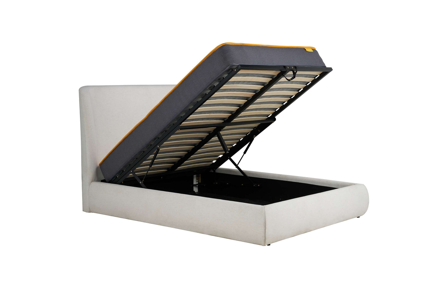 Lanis Cream Ottoman Storage Bed