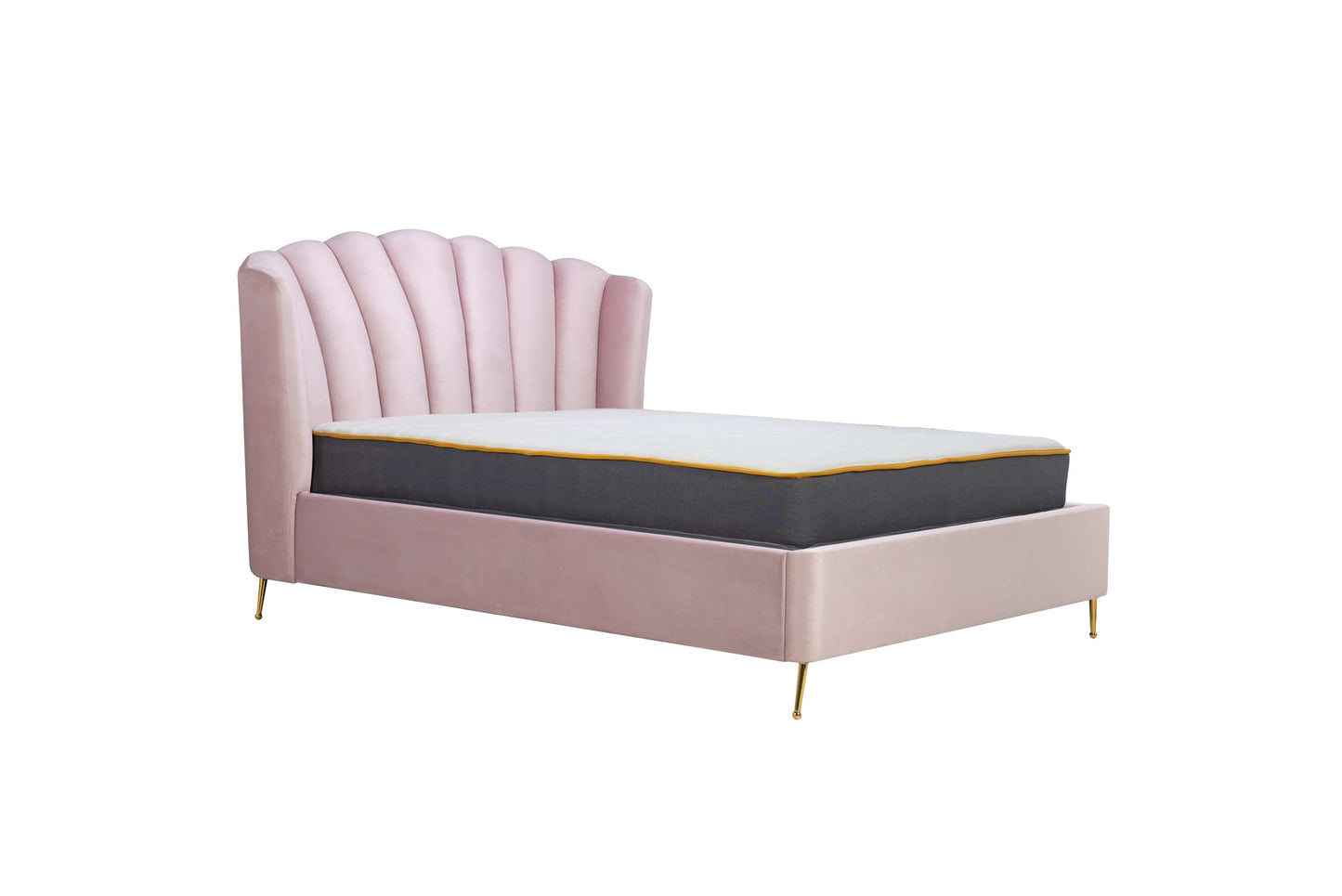 Lottie Pink Fabric Ottoman Storage Bed
