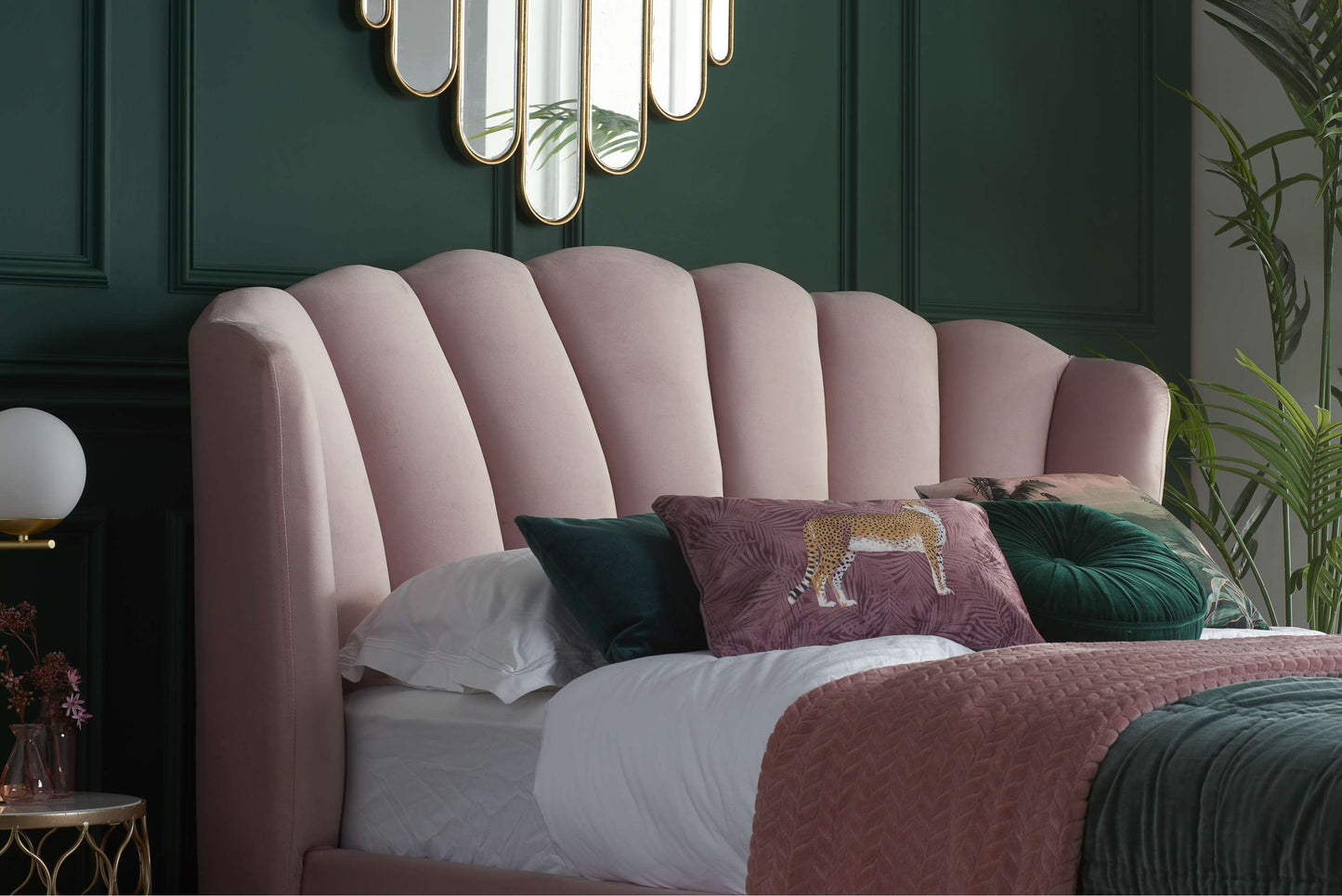 Lottie Pink Fabric Ottoman Storage Bed