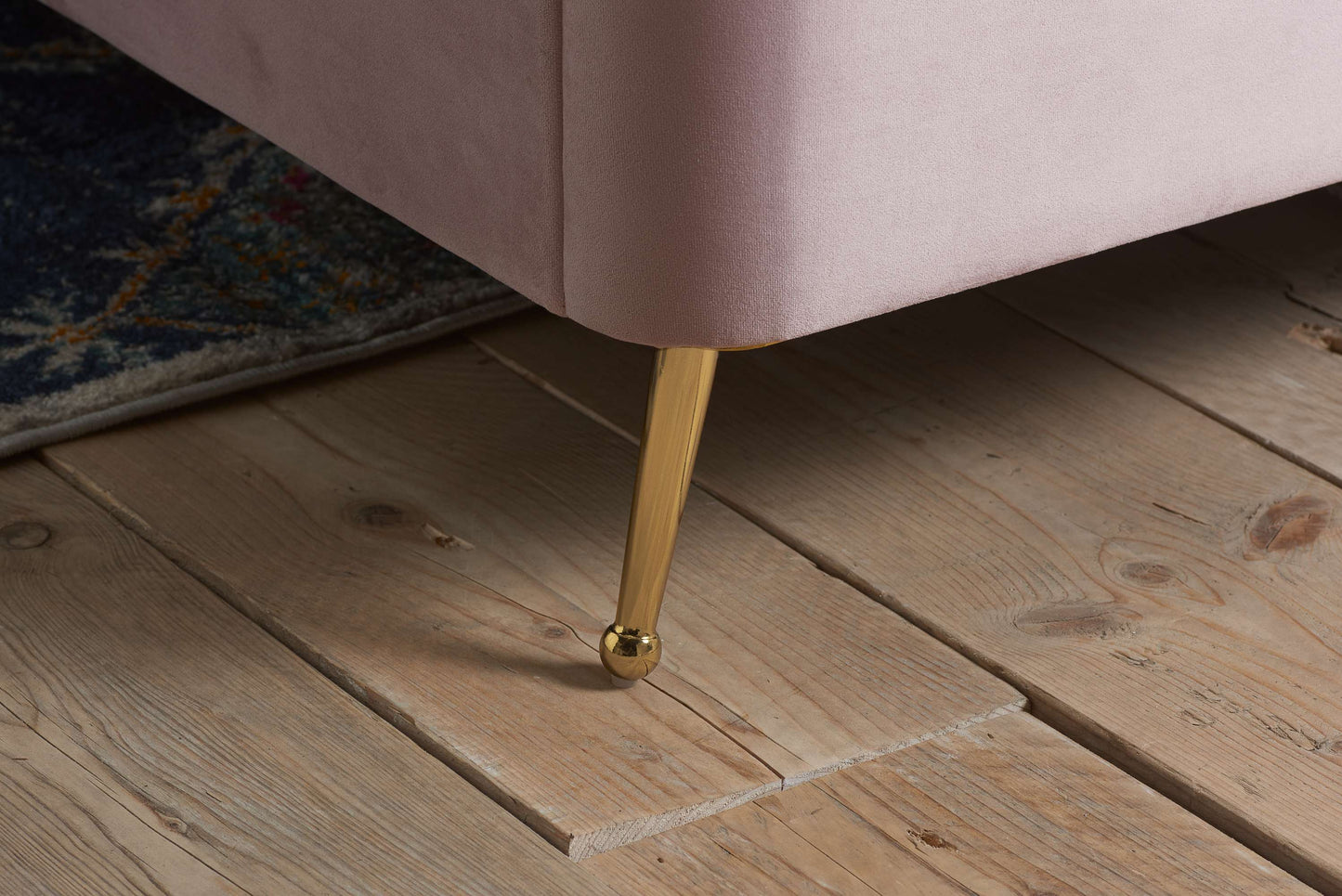 Lottie Pink Fabric Ottoman Storage Bed