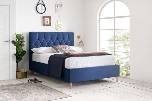 Loxley Blue Fabric Bed