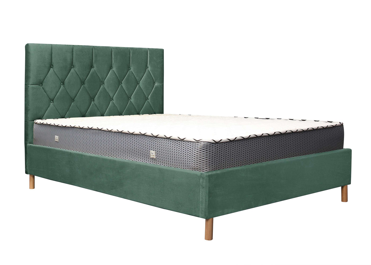 Loxley Green Fabric Ottoman Storage Bed