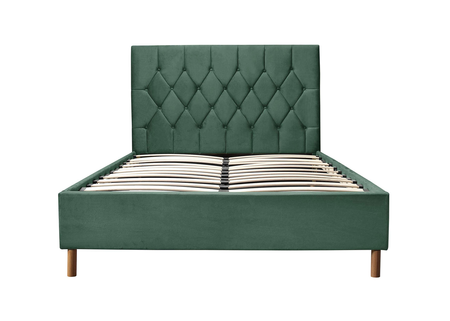 Loxley Green Fabric Ottoman Storage Bed