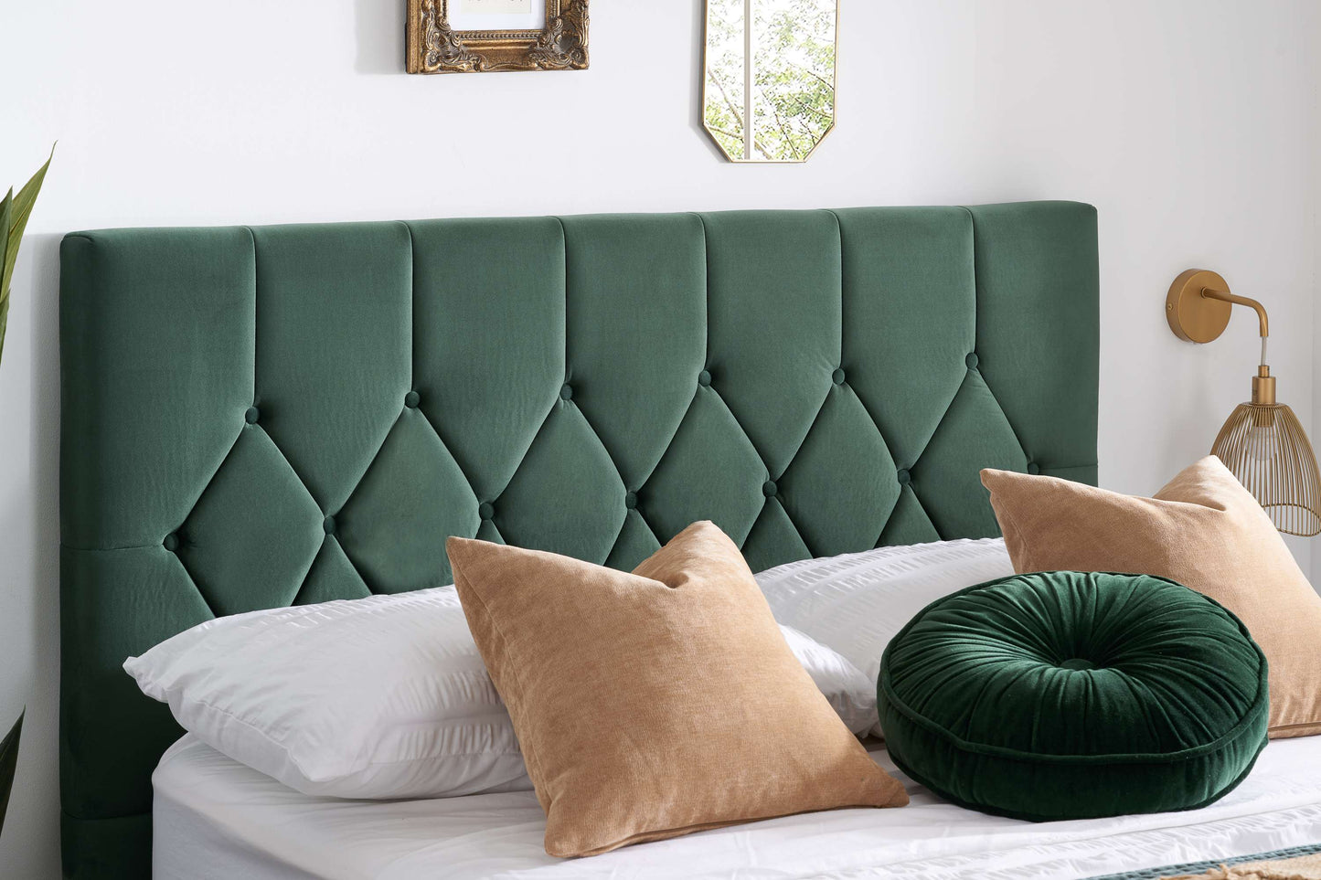 Loxley Green Fabric Ottoman Storage Bed
