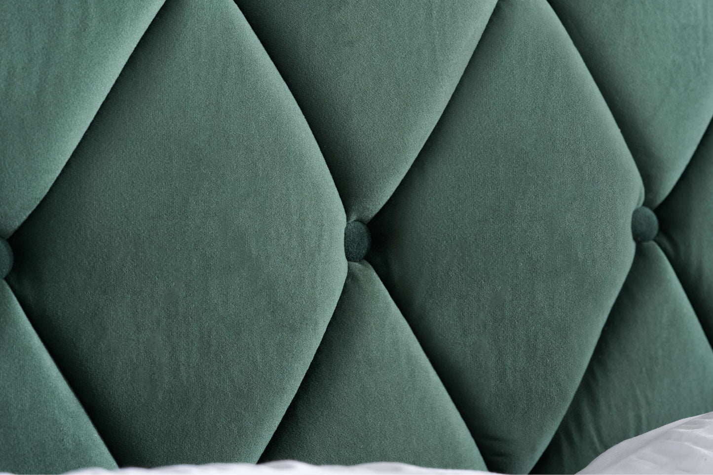 Loxley Green Fabric Ottoman Storage Bed