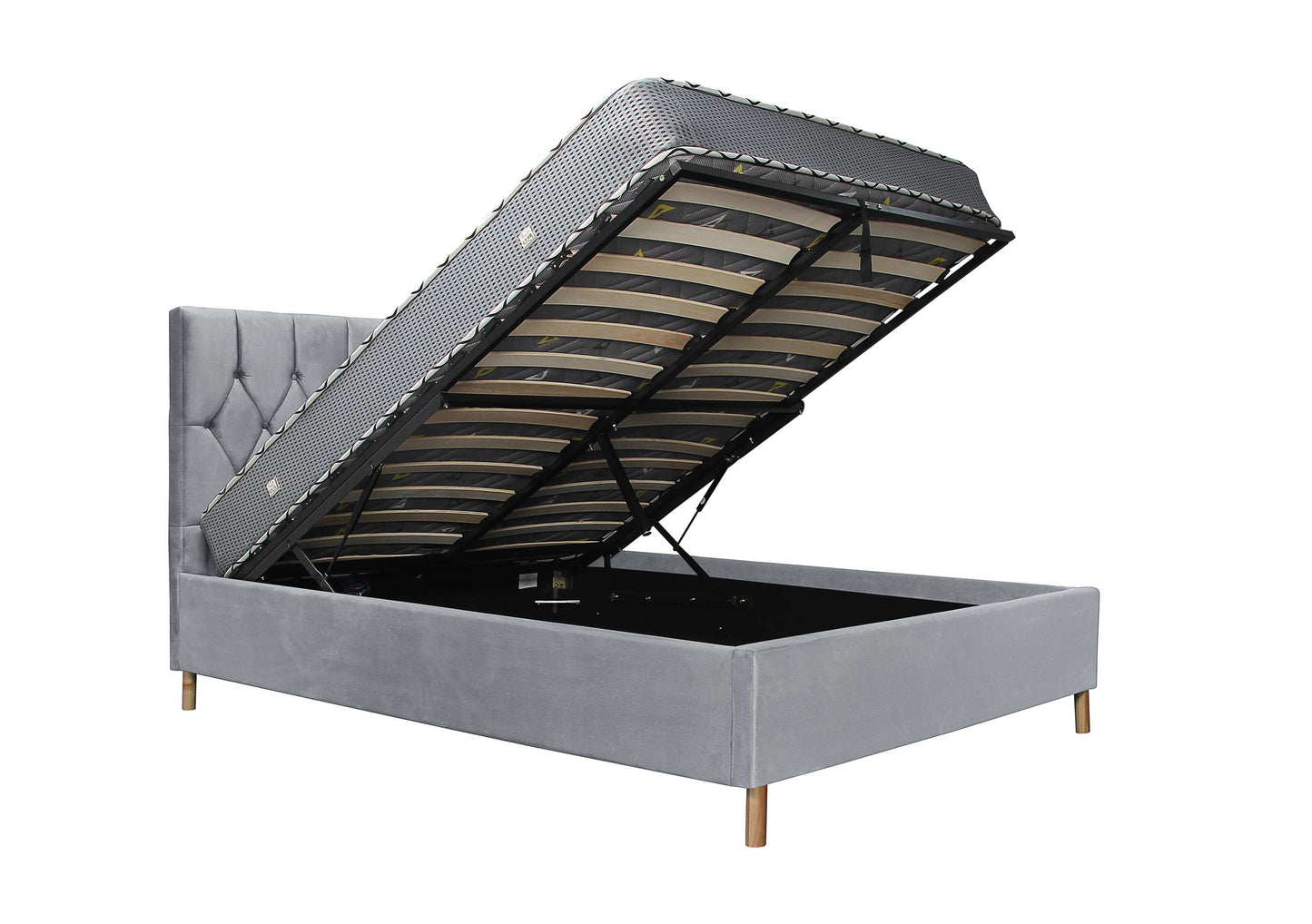 Loxley Grey Fabric Ottoman Storage Bed