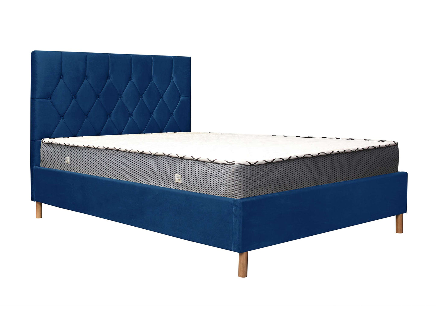 Loxley Blue Fabric Ottoman Storage Bed