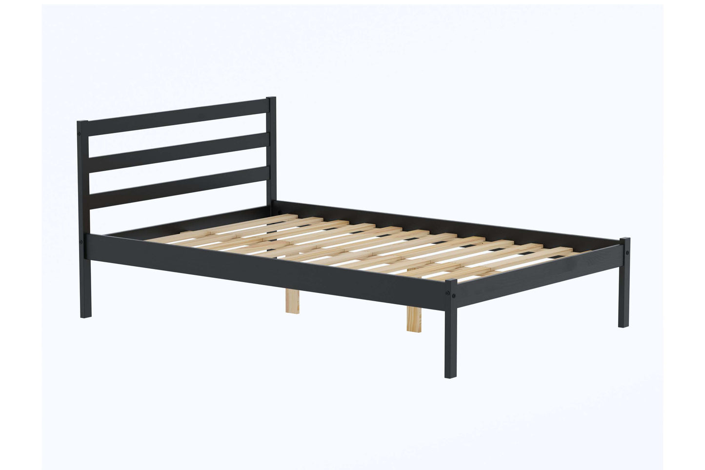 Luka Black Wooden Bed