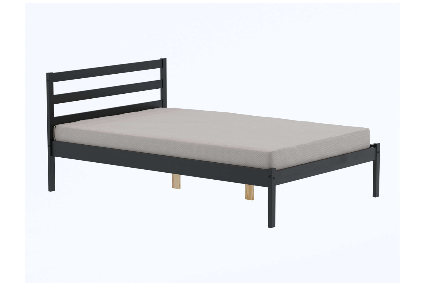 Luka Black Wooden Bed