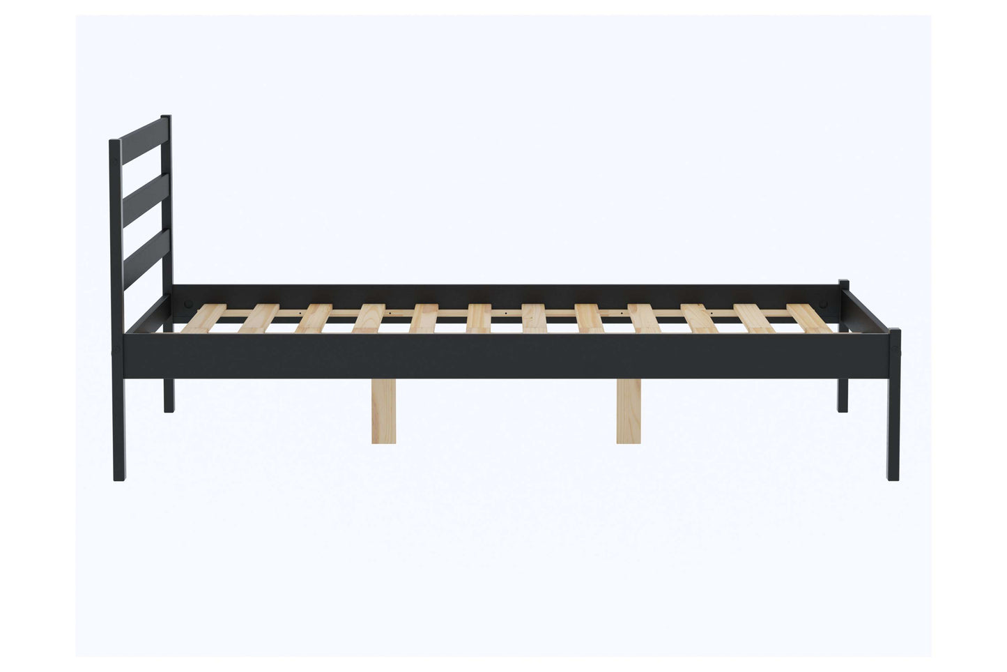 Luka Black Wooden Bed