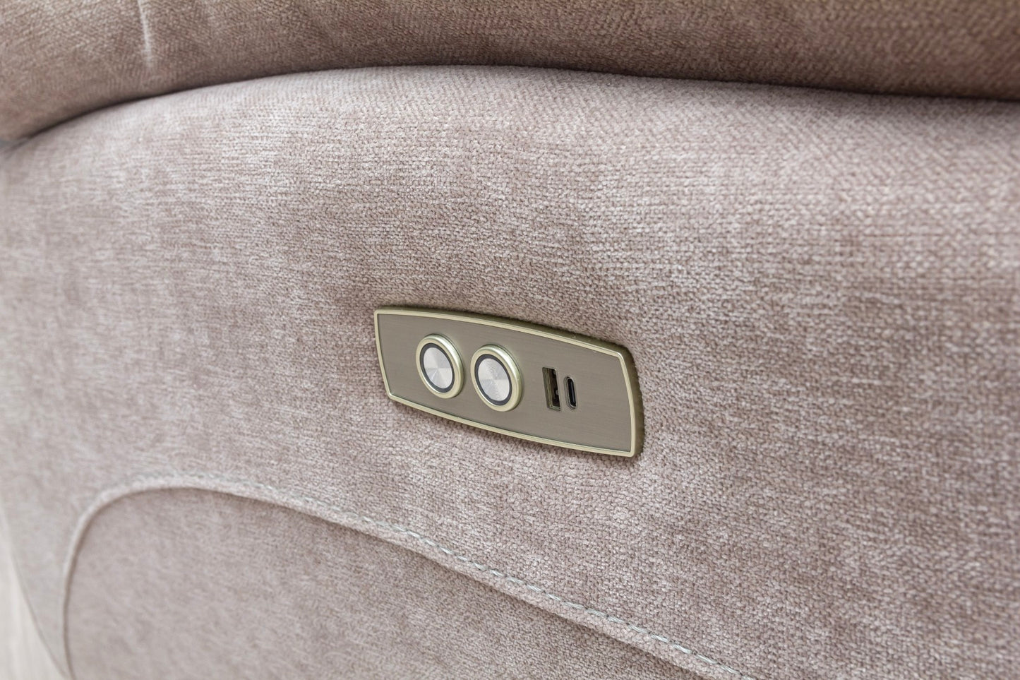 Lorenza Recliner Sofas Champagne Fabric
