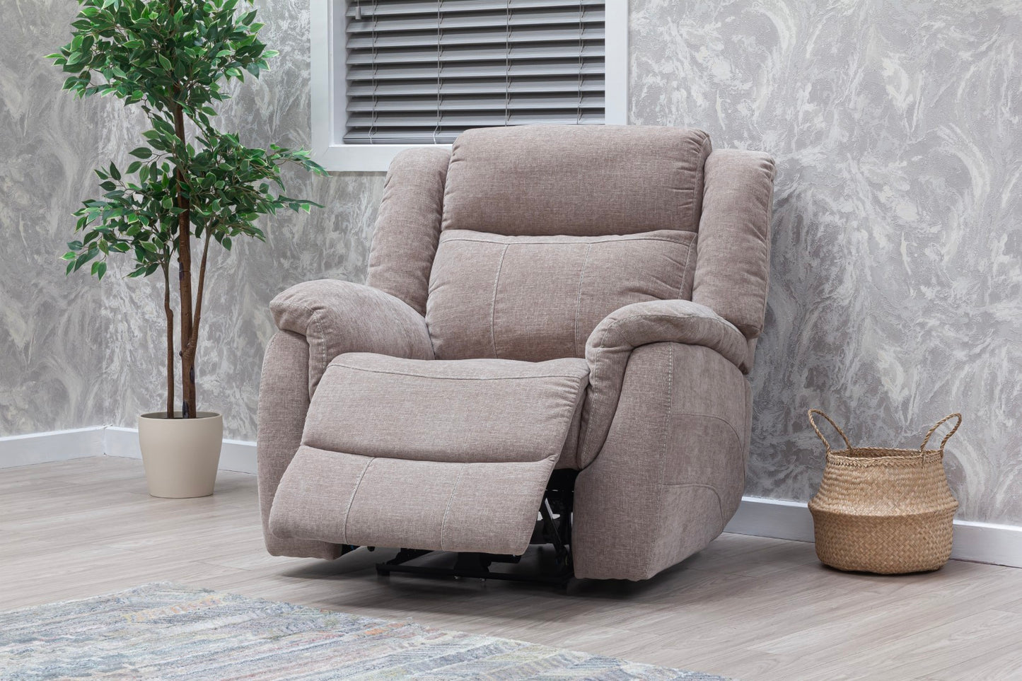 Lorenza Recliner Sofas Champagne Fabric