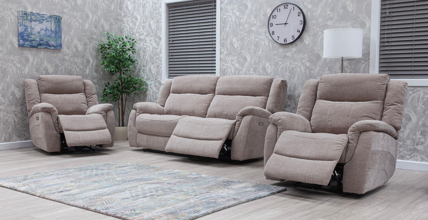 Lorenza Recliner Sofas Champagne Fabric