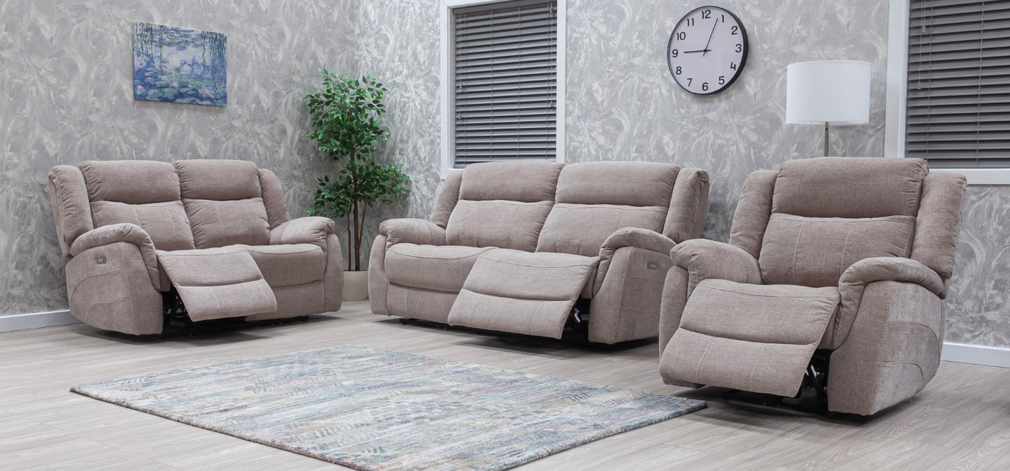 Lorenza Recliner Sofas Champagne Fabric