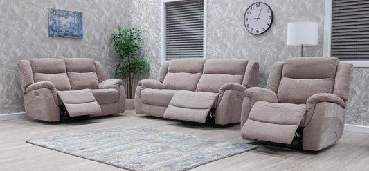 Lorenza Recliner Sofas Champagne Fabric