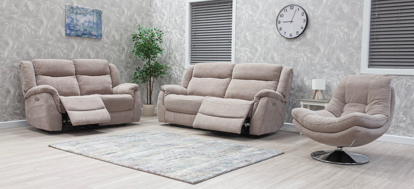 Lorenza Recliner Sofas Champagne Fabric