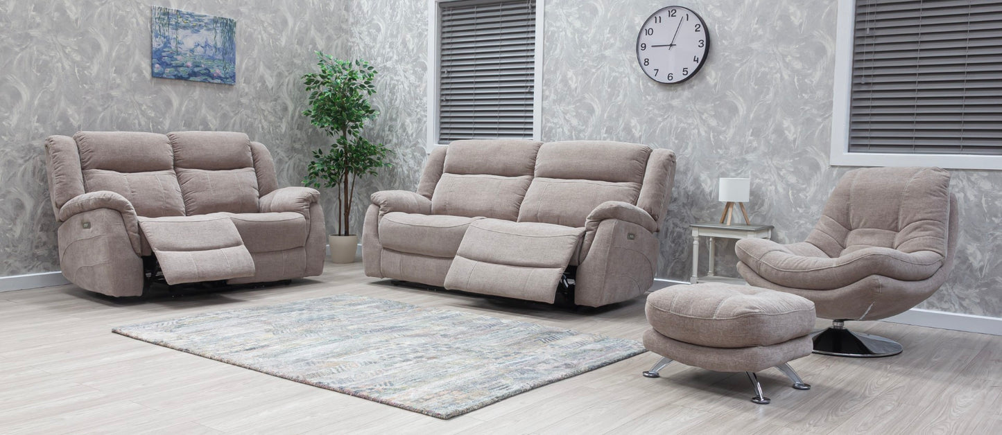 Lorenza Recliner Sofas Champagne Fabric