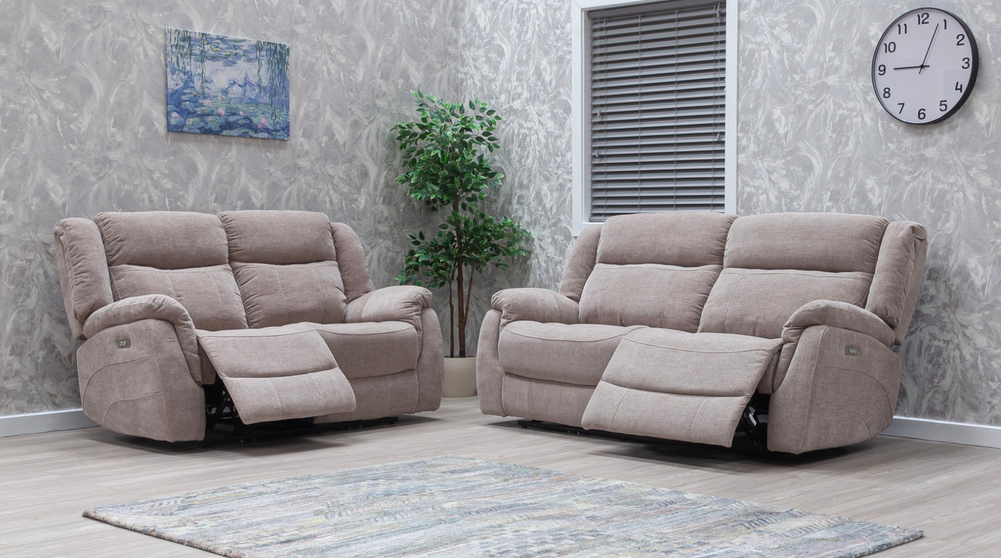 Lorenza Recliner Sofas Champagne Fabric