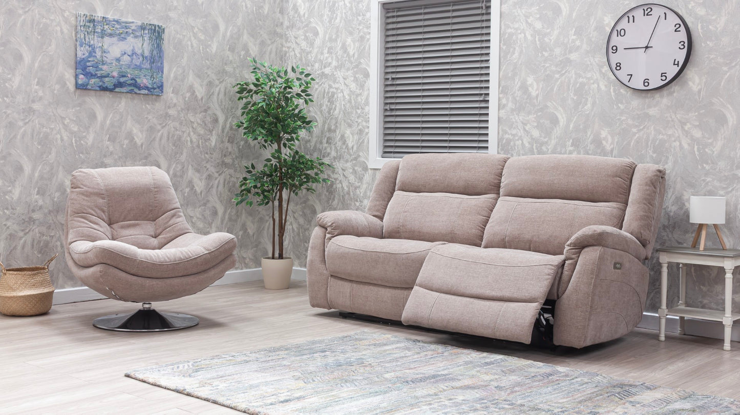 Lorenza Recliner Sofas Champagne Fabric